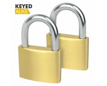 2pc, 40mm Keyed-Alike Brass Padlocks